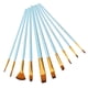thumbnail image 4 of Juego de pinceles de pintura para principiantes, pintura al óleo de acrílico, 10 Uds., artesanía profesional, pintura facial y corporal, pinceles prof Azul claro mayimx Pinceles para acuarela, 4 of 9