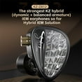 thumbnail image 2 of KZ ZA12 in Ear Monitor, 2DD+4BA Hybrid Wired Earbuds, KZ in Ear Monitor with 4-Level Tuning Switch Gaming Earbuds,Silver-Plated IEM Cable for Audiophile，Singer,Musician, 2 of 11