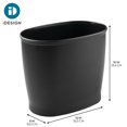 thumbnail image 6 of iDesign Small Plastic Bathroom Trash Can, 2.1 Gallon/8L. Slim Garbage Can for Bedroom, Office, 2-Pack, Black, 6 of 7