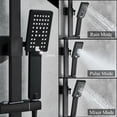 thumbnail image 6 of Matte Black Shower Faucet System Bathroom Rainfall Head Combo with Handle Spray, 6 of 9