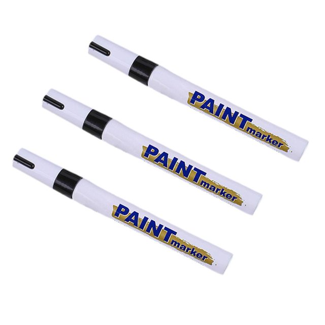 3 PCS Automobile Touch-up Pens Waterproof Industrial Markers Metal Paint Pe
