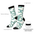 thumbnail image 4 of Fuzoiu Hand Drawn Snake Print Athletic Crew Socks for Men & Women,Casual Crew Socks,Above Ankle Crew Socks for Business, Casual, 4 of 6