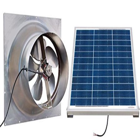 Gable Mounted Solar Attic Fan - 60 Watts - 3100 sq (Best Rated Solar Attic Fans)