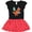 Black & Red with Polka Dots, variant on Inktastic 4th Birthday Dinosaur Gift Toddler Girl Dress