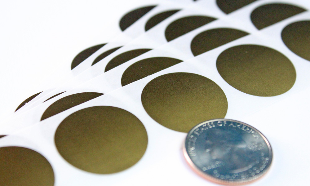 Round Scratch Off Labels Stickers 1" Gold Round Scratchoff Label
