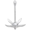 thumbnail image 5 of vidaXL Folding Anchor with Rope Silver 6 kg Malleable Iron, 5 of 5