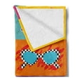 thumbnail image 2 of 70s Party Soft Flannel Fleece Blanket, Pop Art Style Sunglasses Vibrant Colorful Combination Summer Season Fun Artwork, Cozy Plush for Indoor and Outdoor Use, 70" x 90", Multicolor, by Ambesonne, 2 of 5