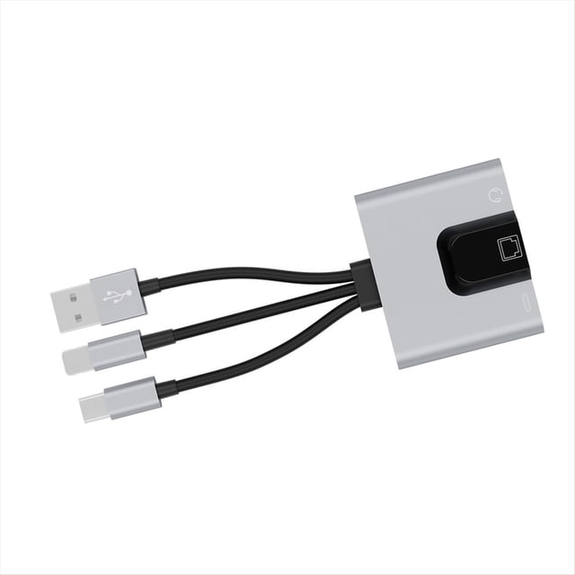 Type-C to 3.5mm RJ45 Hub USB C to Ethernet LAN Network Adapter Audio PD Fast Charging Docking Station for Phone Laptop