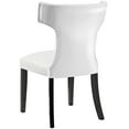 thumbnail image 4 of Side Dining Chair, Faux Leather, White, Modern Contemporary Urban Design, Kitchen Room Cafe Bistro Restaurant Hospitality, 4 of 4