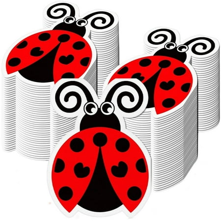 100Pcs Ladybug Paper Napkins, Disposable Party Napkins, Tissues Towel Serviettes For Kids Birthday Baby Shower Picnic Camping Decoration