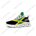 thumbnail image 1 of Zapatillas deportivas planas con bandera de Jamaica para hombre y mujer, deportivas de alta calidad con cordones de malla, hechas a medida, color blanco, 1 of 6