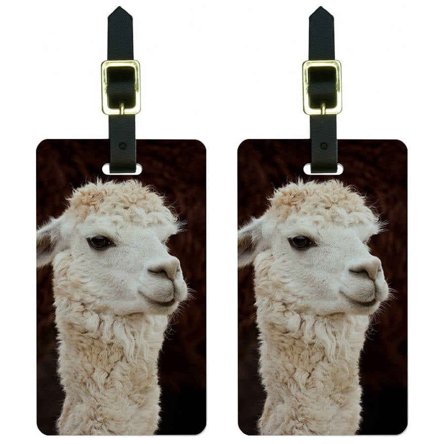 llama luggage tag
