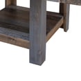 thumbnail image 4 of Linn 54 Inch Square Dining Table - Open Shelf - Gray - Rustic Brown Pine Wood, 4 of 4