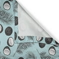 thumbnail image 6 of Ambesonne Palm Leaf Grommet Curtain, Hawaiian Tropical, 50" x 54", Aqua Black White, 6 of 6