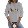 thumbnail image 6 of Womens Cactus Graphic Sweatshirts Valentines Cute Crewneck Tops Long Sleeve Pullover Casual Shirts, 6 of 8