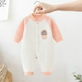 thumbnail image 4 of Diufon Newborn Baby Boy Girl Cotton Bodysuit Infant Long Sleeve Thickened Warm Romper Fall Winter Casual Jumpsuit, 4 of 7