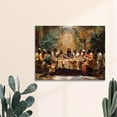 thumbnail image 2 of 1pc Elegant Black Last Supper Canvas Wall Art - High-Quality Print, Pine Wood Frame, Ready to Hang, Perfect for Living Room, Dining Area, or Classroom Decor, Ideal for Anniversaries and Special Occas, 2 of 7