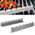thumbnail image 6 of V-shaped 6-Slot Kebab Skewers Racks - Food Grade Stainless Steel - Multifunctional Utensils - Reusable Barbecue Grill Skewers Holder Set - Essential BBQ Accessories, 6 of 7