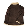 thumbnail image 6 of Fleece Mens Jacket Brown Winter Bomber Jacket Long Sleeve Lightweight Warm Mens Clothes, 6 of 6