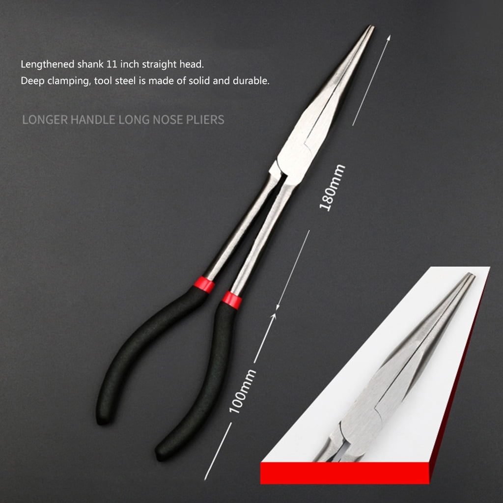 3Pcs 45/25 Degree Bent Extra Long Nose Pliers for Machinist Engineer Hand Tools