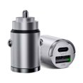 thumbnail image 1 of 30/100W Fast Car Charger 2Ports Universal Socket Adapter For Iphone, 1 of 9