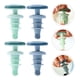 thumbnail image 5 of BRIGHTFUFU 4 PCS Tapones de botella de vino a prueba de polvo multiusos Plátanos de botella de vino de silicona, 5 of 7