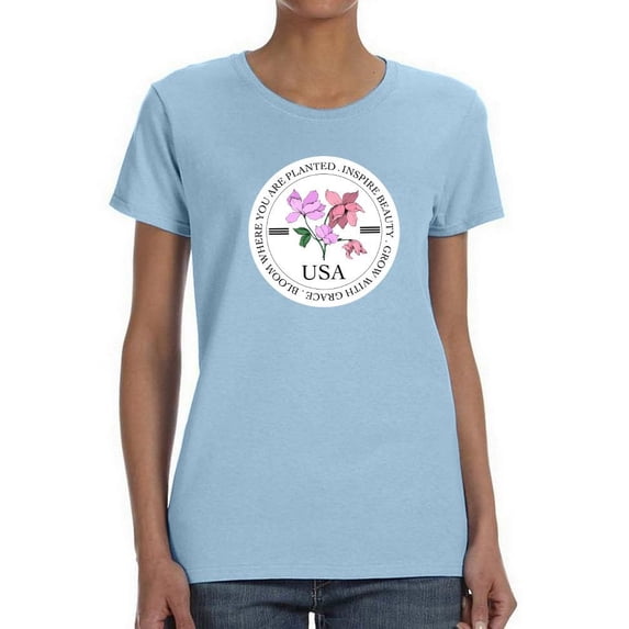 Inspire Beauty Usa T-Shirt Women -Smartprints Designs, Female x-Large