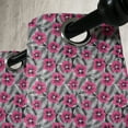 thumbnail image 3 of Ambesonne Luau Grommet Curtain, Pink Hibiscus Modern Leaf, 50" x 120", Pink Black and White, 3 of 6