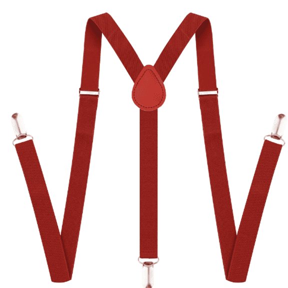 TELOLY Mens Suspenders Adjustable Design Suspenders for Men Easy to Store Environmentally Friendly Materials Men'S Suspenders,Wine Red