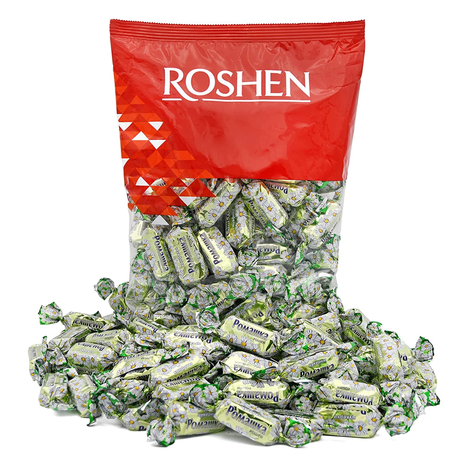 Roshen Romashka with Cream-Brulee Cocoa Filling, Delicious, Flavorful Sweets Bulk Gourmet Chocolate Candy 4.4lb/2kg