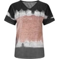 thumbnail image 2 of Attine Oversized Sweatshirts for Women, Women Tie-Dye Print Tee Short Sleeve Blouse Round Neck Plus Size Workout Shirts X#01-black Large, 2 of 5