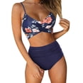 thumbnail image 4 of High Waist Sexy Bikini Set 2024 Biquini Swimwear Women Two Pieces Swimsuit Floral Beachwear V-Neck Bathing Suits Female, 4 of 6