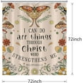 thumbnail image 6 of Mushroom Shower Curtain, Moth Butterfly Floral Plants Pattern Retro Botanical Bath Curtains Waterproof Fabric with Hooks for Home Decor, 72Wx72H, 6 of 6