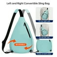 thumbnail image 2 of HAWEE Convertible Chest Backpack for Women Adjustable Left and Right Shoulder Bag Casual Daypacks for Gym Travel Hiking, Mint Green, 2 of 7