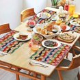 thumbnail image 2 of Pioneer Flower Floral Print Pattern Summer Placemats Table Placemats Set Of 4-Linen Kitchen Washable Placemats Table Mats 12x18 Inch Non-Slip Heat Resistant, 2 of 5