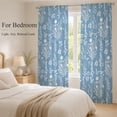 thumbnail image 3 of Blue Botanical Sheer Curtains 84 Inch Length 2 Panels Set, Spring Summer Chic Wildflowers Voile Window Treatment Rod Pocket Curtains Sheers Drapes for Bedroom/Living Room/Kitchen 52"x84"x2, 3 of 8