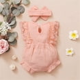 thumbnail image 3 of Maxcozy Toddler Baby Girl Solid Bodysuit Romper Jumpsuit One-Pieces Clothes Outfits, 3 of 5