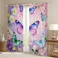 thumbnail image 2 of Castle Fairy Flying Gradient Butterflies Black Out Curtains,Abstract Ombre Watercolor Curtains Pack Of 2 (42X63 Each),Dreamy Princess Bedroom Curtains,Luxury Bedroom Decor, 2 of 6