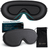 ComfiTime 3D Sleep Mask - 100% Blackout Eye Mask for Sleeping, Eye Covers for Men,Women,Kids, Contour Blindfold with Nose Baffle, Soft & Lightweight Sleep Eye Blinders , Latex-Free, Black