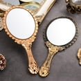 thumbnail image 4 of Beauty Makeup Mirrors Standing Makeup Handheld Mirror Vanity Mirror Vintage Oval-Shape BLACK, 4 of 8