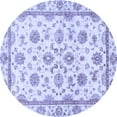 thumbnail image 1 of Ahgly Company Machine Washable Indoor Round Oriental Blue Traditional Area Rugs, 5' Round, 1 of 4