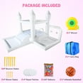 thumbnail image 5 of Inflatable Bounce House with Blower – 13 x 12.3 x 8.3ft Bouncy Castle with Slide, Ball Pit, Basketball Hoop for Kids Birthday, Party, Wedding, Indoor & Outdoor Use, 5 of 9