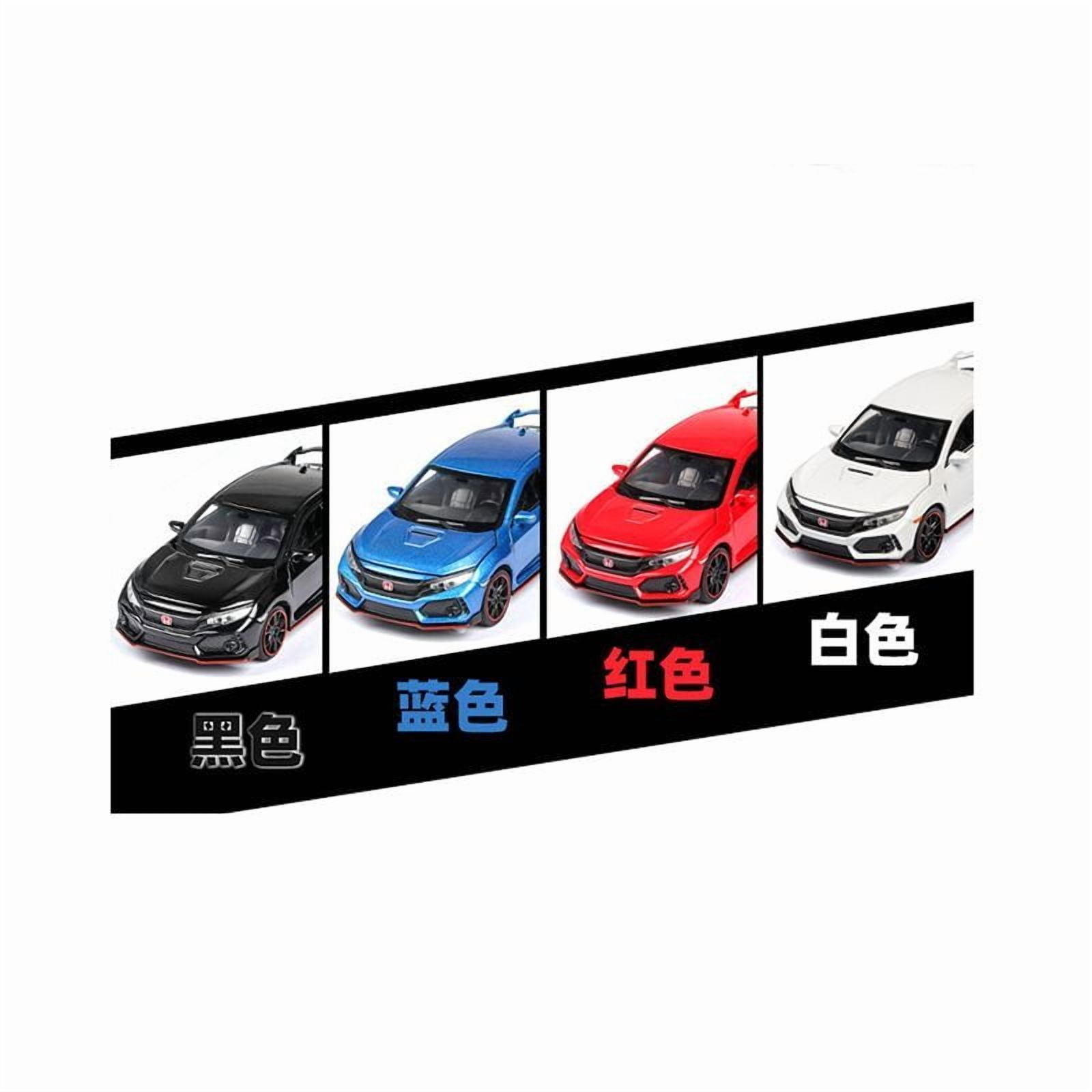 The 1:32 scale is suitable for Honda Civic alloy die-cast car models, equipped with openable doors, lights, sound and spring-back function. Boys' toy cars, children's birthday gift toy cars.