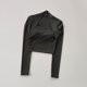 thumbnail image 3 of Top deportivo con cojín para el pecho para mujer, camisas de manga larga, ropa corta elegante para baile y Yoga, cintura pequeña para gimnasio, 3 of 6