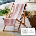 thumbnail image 5 of 100% Cotton Cabana Stripe Oversized 4 Pack Beach & Pool Towel (4 Pack- 35" x 70", Dusty Rose / White), 5 of 6