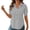 Gray, variant on Women's Button Pocket Cardigan Tee,Soft Lightweight Solid Color Short Sleeve Open Front Top with Back Pleats,Casual Summer Shirt for Daily Wear Travel Black M