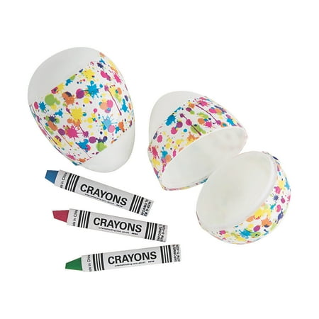 Paint Splatter Printed Filled Easter Egg - Party Supplies - 12 Pieces