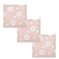 thumbnail image 7 of SKYSONIC Cute Bear Face Baby Muslin Washcloths Face Towel, Cartoon Footprint Burp Cloths Cotton Wipes 5 PCS Infant Wash Cloth for Newborn Boys Girls 12"x12", 7 of 7
