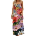 thumbnail image 2 of Sakmal Casual Backless Cami Dresses Womens Hawaiian Mumu Maxi Tropical House Dress Crew Neck Sleeveless Ladies Sundress L, 2 of 6