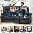 thumbnail image 6 of WISHDEER Loveseat Recliner Sofa RV Recliner Couch Manual Reclining Loveseat with Console for Living Room Home Theater Seating with AC/UsbC/Usb, 6 of 9